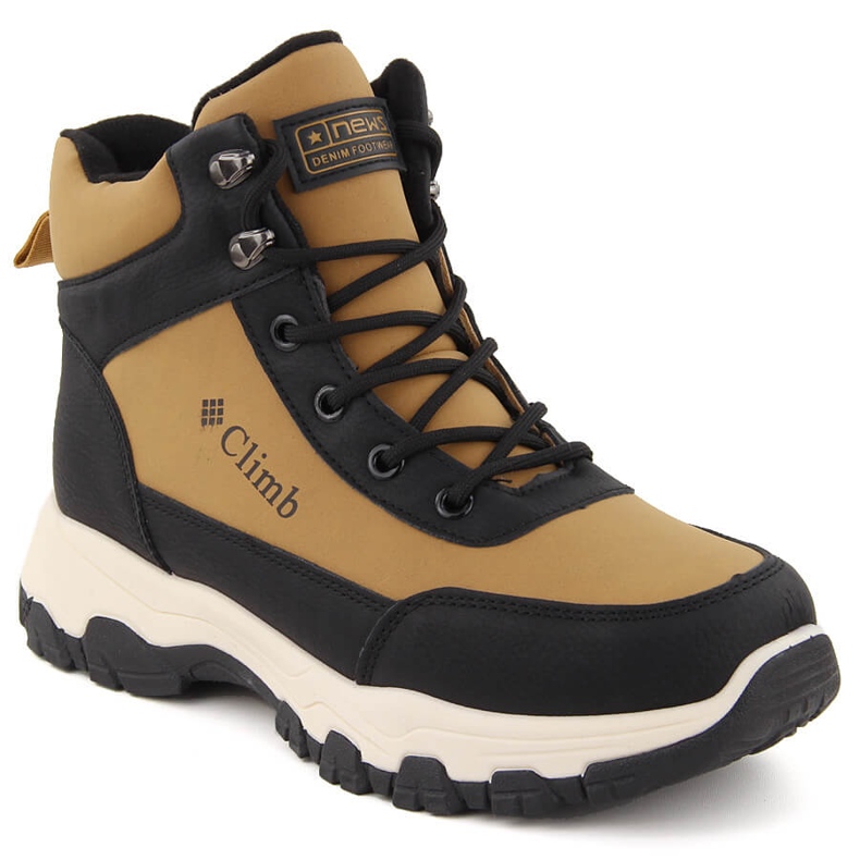 Botas altas de trekking isoladas camelo NEWS 7921 preto
