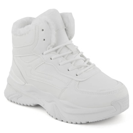 Botins femininos com isolamento, brancos, Vinceza 34684