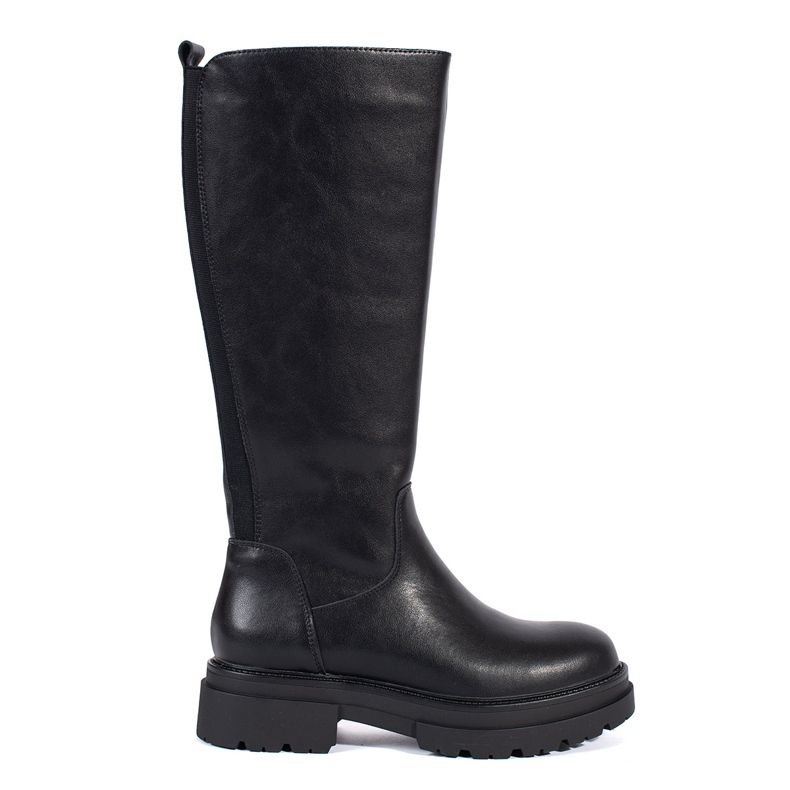 Botas femininas negras de Sergio Leone preto