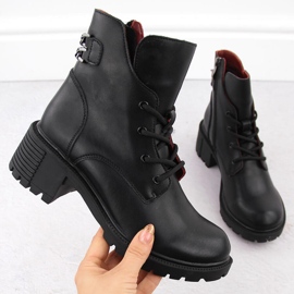 Botins femininos de couro preto Filippo DBT6491 Botins femininos de couro preto Filippo DBT6491