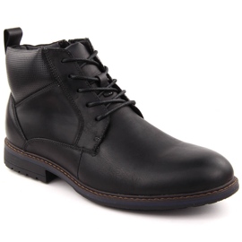 Botins masculinos de couro com isolamento, pretos, T.Sokolski Z24-81