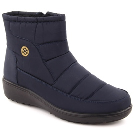 Botas de neve femininas azul marinho Unisoft 7997