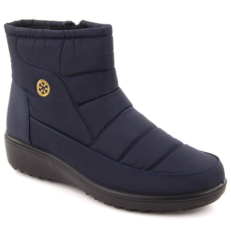 Botas de neve femininas azul marinho Unisoft 7997