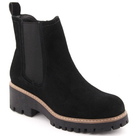 Botas Chelsea femininas de couro preto Filippo DBT4805 Botas Chelsea femininas de couro preto Filippo DBT4805