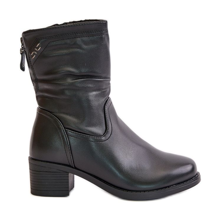 Botas de Salto Alto Forradas com Pele Vinceza 85155 Pretas preto Botas de Salto Alto Forradas com Pele Vinceza 85155 Pretas preto