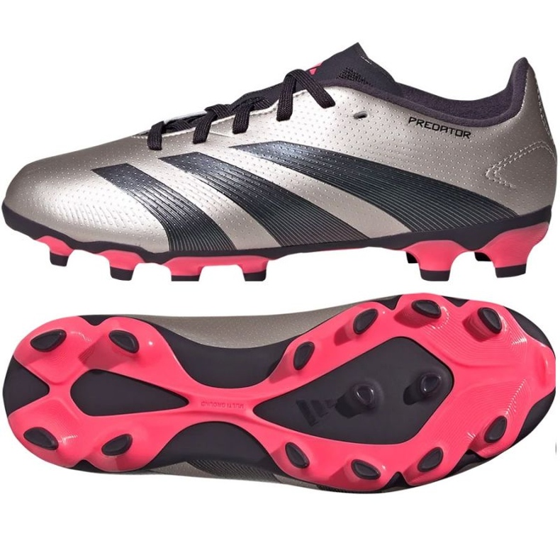 Chuteiras Adidas Predator League MG IF6410 prata