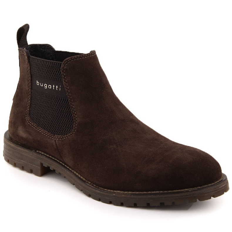 Botas Chelsea masculinas com isolamento de couro marrom Bugatti OO153224 castanho