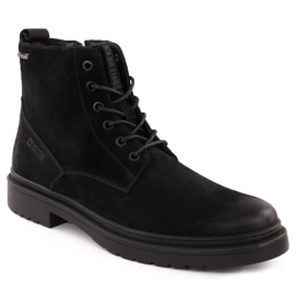 Botas masculinas pretas de couro Thinsulate Big Star OO174148 preto Botas masculinas pretas de couro Thinsulate Big Star OO174148 preto