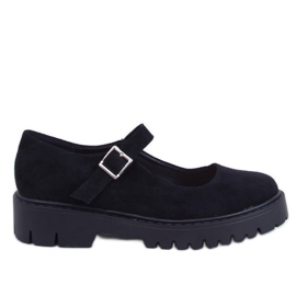 Sapatilhas de balé com plataforma de tiras pretas Holmess preto