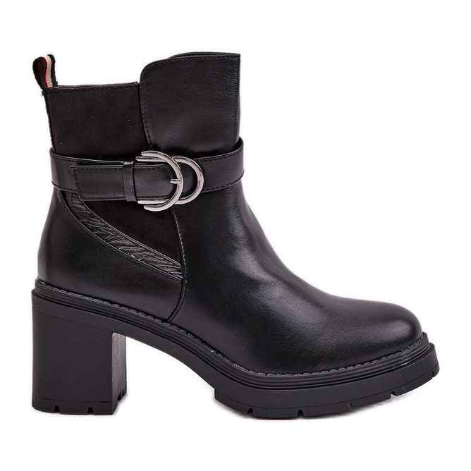 Botas femininas de salto alto, quentes, com zíper, pretas Inabelle preto Botas femininas de salto alto, quentes, com zíper, pretas Inabelle preto