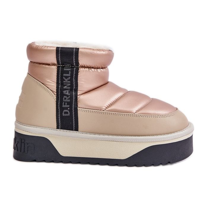 Botas baixas para neve com sola grossa D.Franklin DFSH371010 Bege