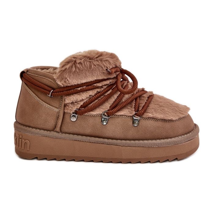Botas de neve com plataforma baixa e pele D.Franklin DFSH370011 Marrom castanho Botas de neve com plataforma baixa e pele D.Franklin DFSH370011 Marrom castanho