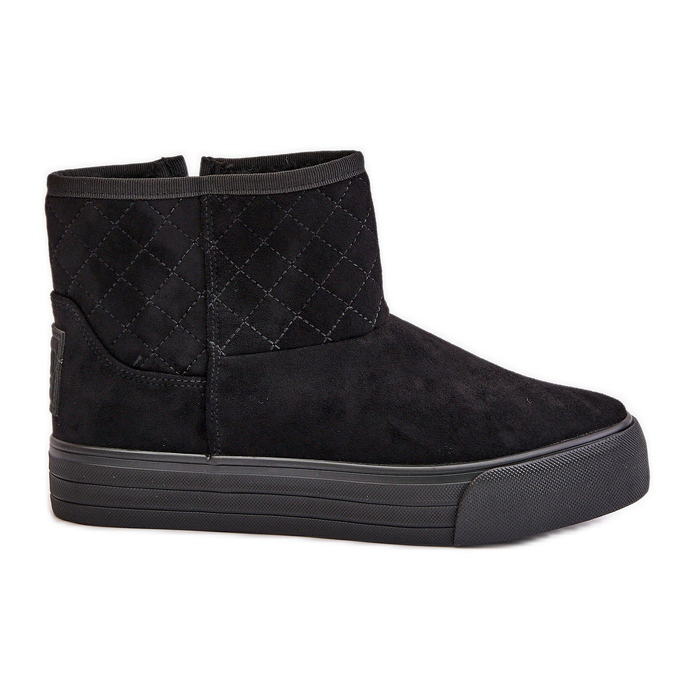 Botas de neve com zíper isolado com pele Big Star OO274A522 pretas preto