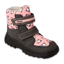Botas de trekking Befado com membrana 615X001 cinza/rosa