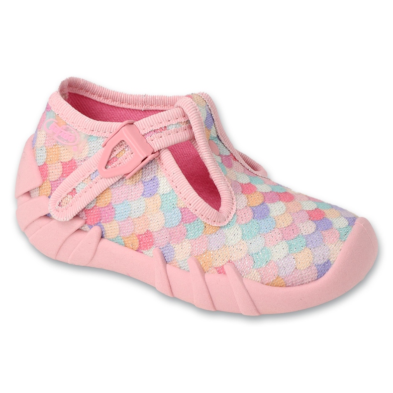 Chinelos infantis Befado com fecho 110P501, rosa