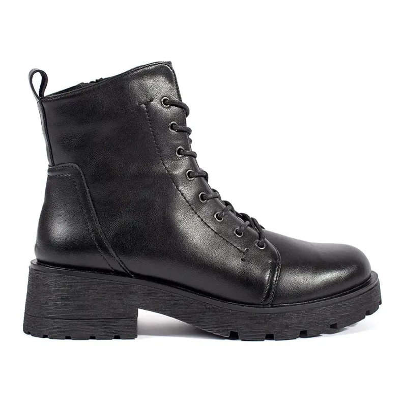 Botins de couro preto com sola grossa de Sergio Leone