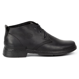 Polbut Botas masculinas de couro sem isolamento 191D, pretas preto