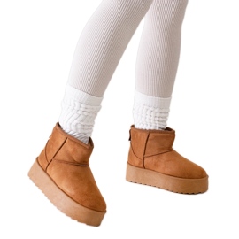 Botas de neve casuais marrons com plataforma alta da Thaisa marrom