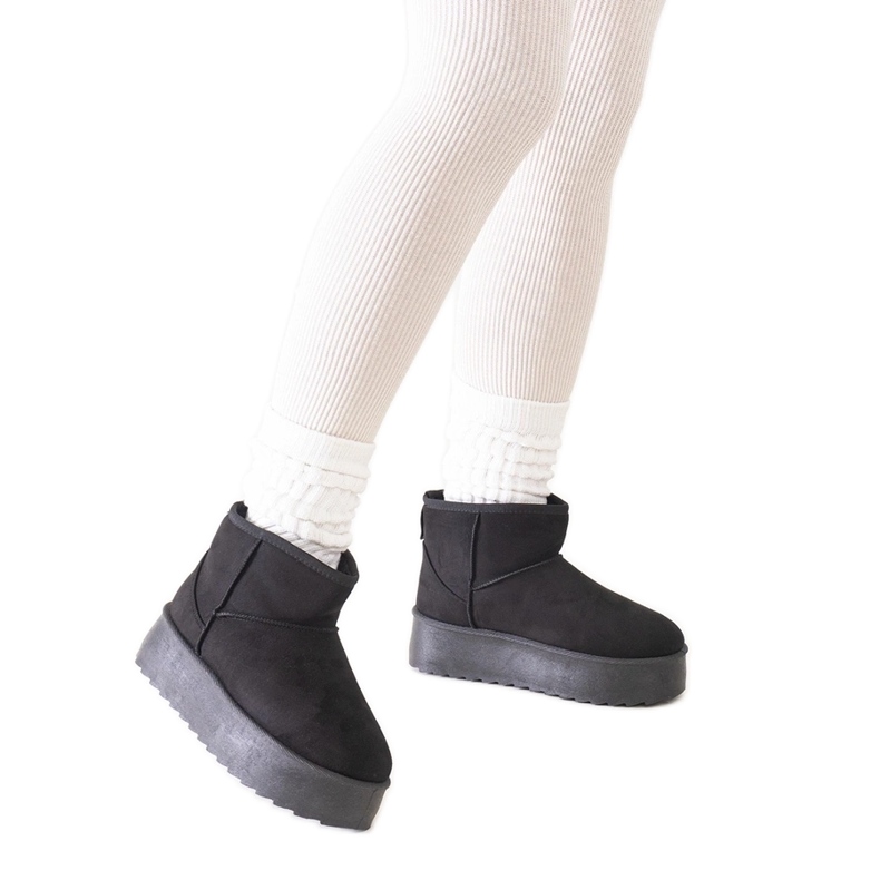 Botas de neve casuais pretas com plataforma alta da Thaisa preto