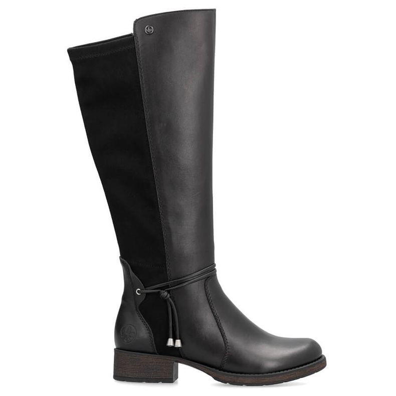 Botas femininas de couro com isolamento, pretas Rieker Z9564-00 preto