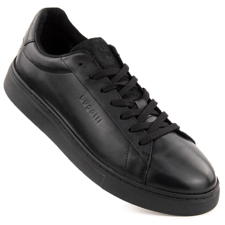 Tênis casual masculino de couro preto Bugatti OO153122
