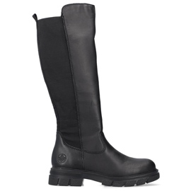 Botas femininas de couro com isolamento, pretas Rieker Z9158-00 preto
