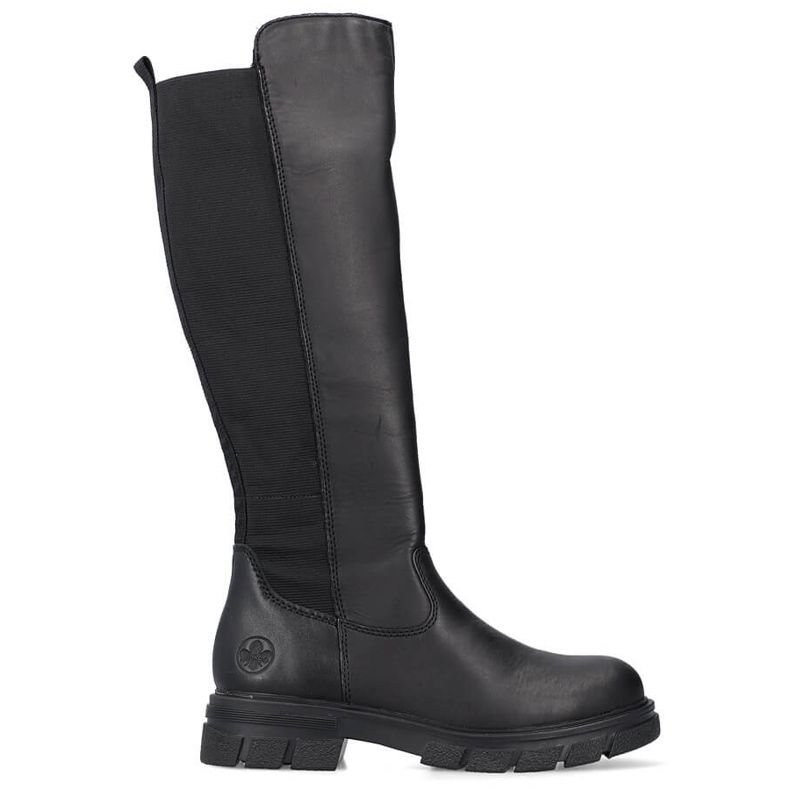 Botas femininas de couro com isolamento, pretas Rieker Z9158-00 preto