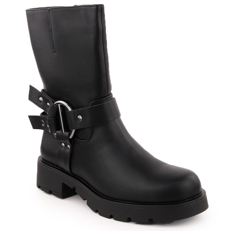 Botas femininas isoladas, pretas Potocki 54300 preto