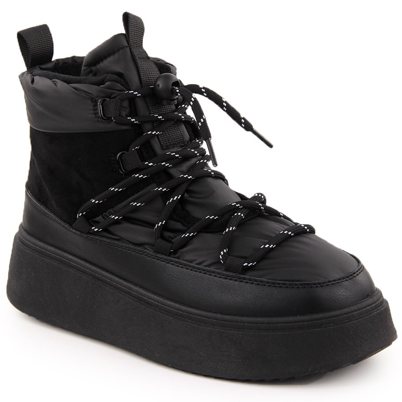 Botas femininas de neve na plataforma, pretas Potocki 72302 preto