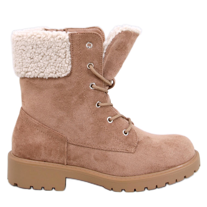Botins com cadarço Barkoi Camel castanho