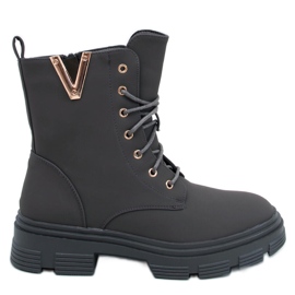 Botins militares com cadarço Clend Khaki verde