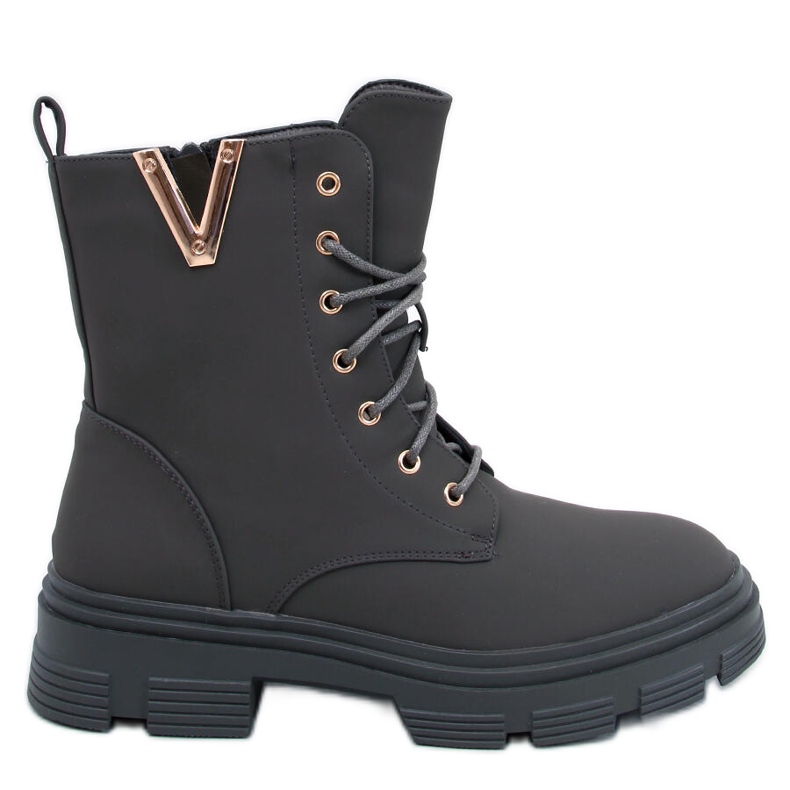 Botins militares com cadarço Clend Khaki verde