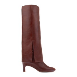 Marco Shoes Cleo Botas padrão marrom