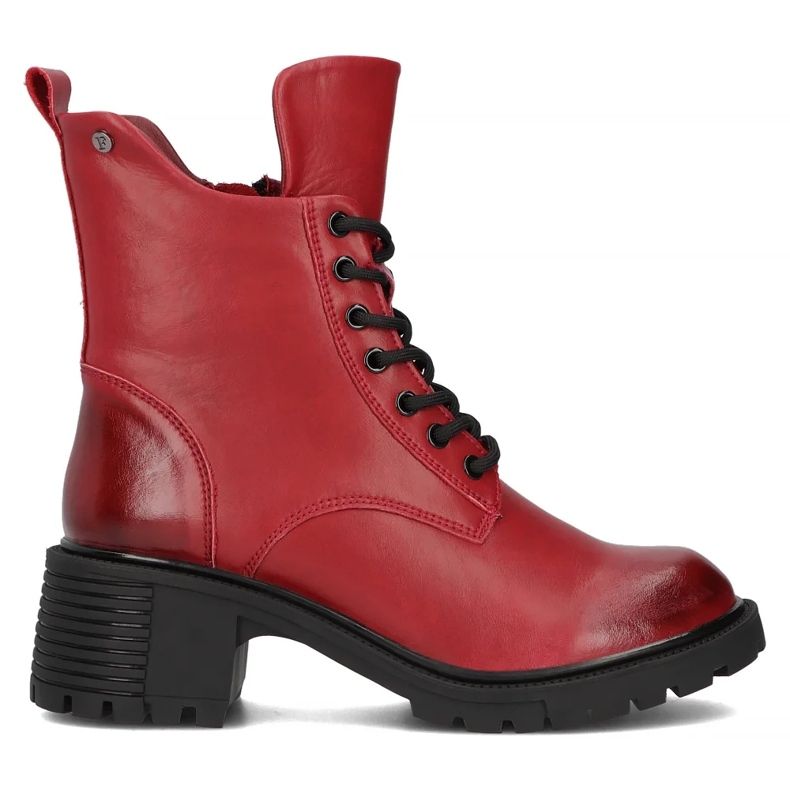 Filippo DBT6501/24 Rd botins de couro com salto alto, vermelho