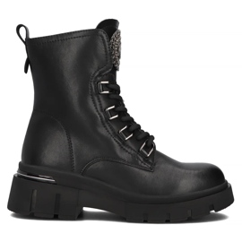 Filippo DBT6521/24 Botas plataforma de couro Bk, pretas preto