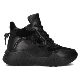 Filippo DBT6367/24 Botas plataforma de couro Bk, pretas preto