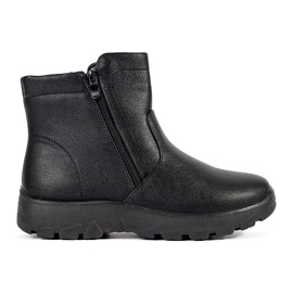 Botas femininas pretas leves com isolamento preto
