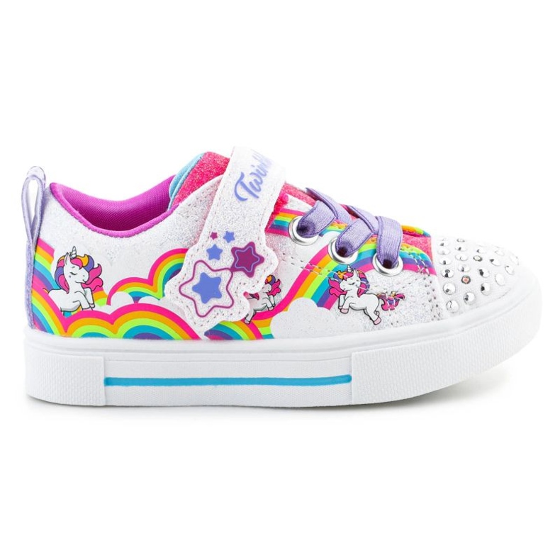 Sapatos Skechers S-Lights Girls Twinkle Sparks Jumpin Clouds 314809N-WMLT branco