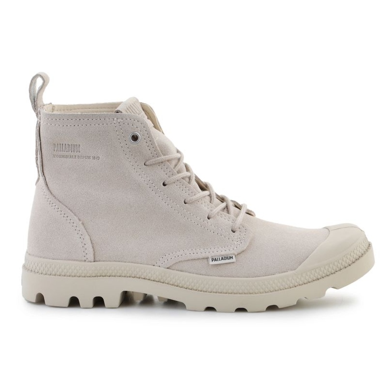 Sapatos Palladium Pampa Hi Skin U 74379-155-M Branco Boné Cinza bege