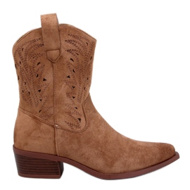 Botas de cowboy com aberturas Austen Khaki castanho