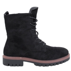 Botins de camurça com cadarço pretos Simmer.