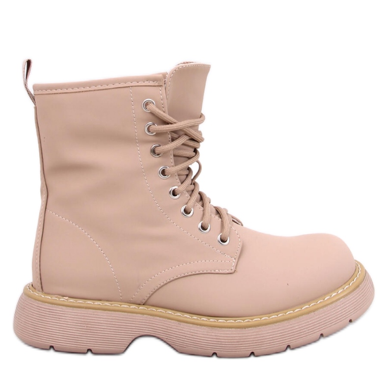 Peddy Ankle boot com cadarço - Inello bege