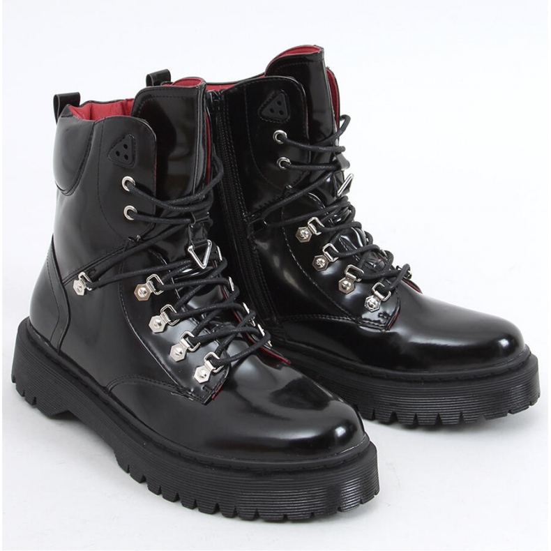 Kari Ankle boot com cadarço preto - Inello