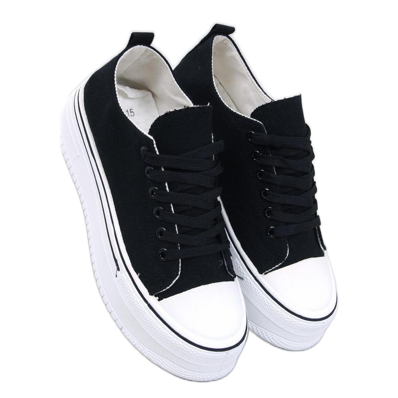 Loic Tênis com solado alto preto - Inello