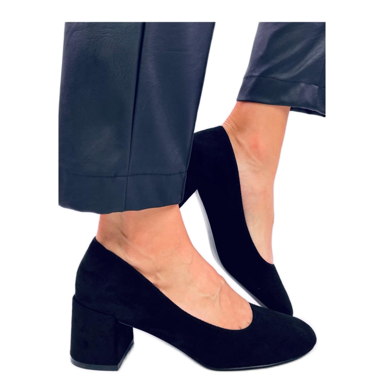 Sapatos de salto confortáveis ​​Fredette Black preto