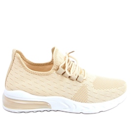 Sapatos esportivos de meia bege