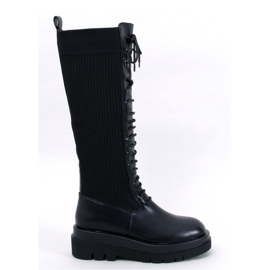 Botas com cano flexível Preto