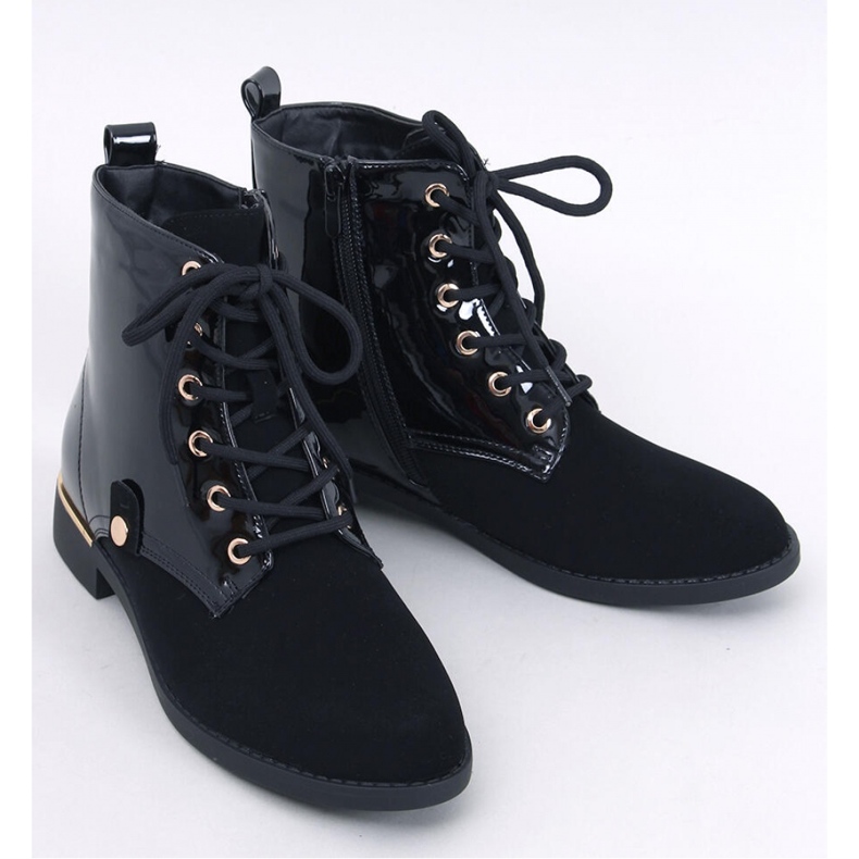 Ninas Botins com cadarço preto - Inello