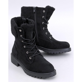 Barkoi Botins pretos com cadarço e pele de carneiro - Inello Barkoi Botins pretos com cadarço e pele de carneiro - Inello