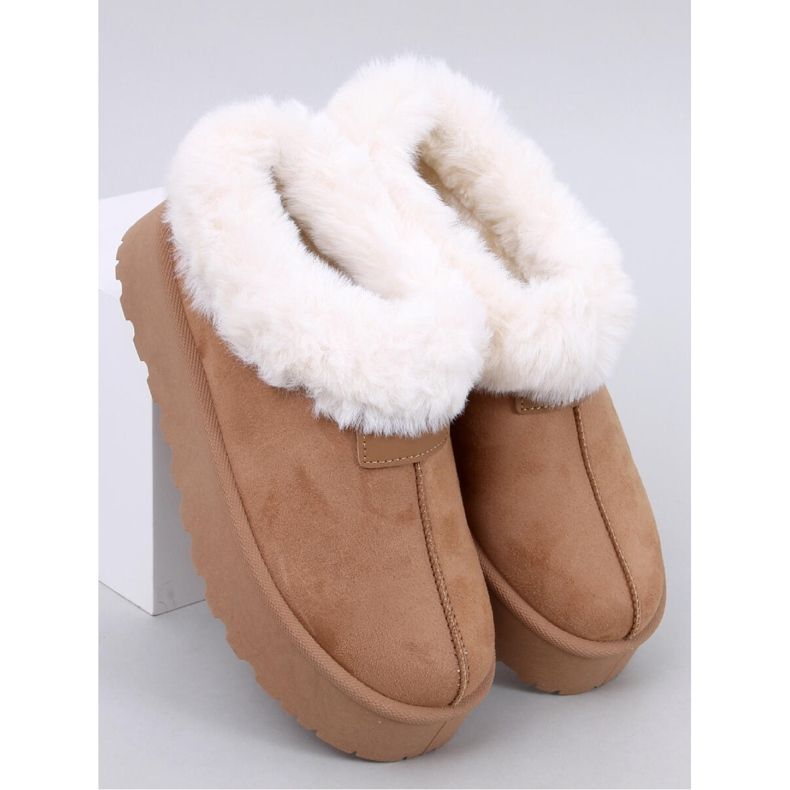 Yogi Camel Bota curta de neve com pelo - Inello castanho